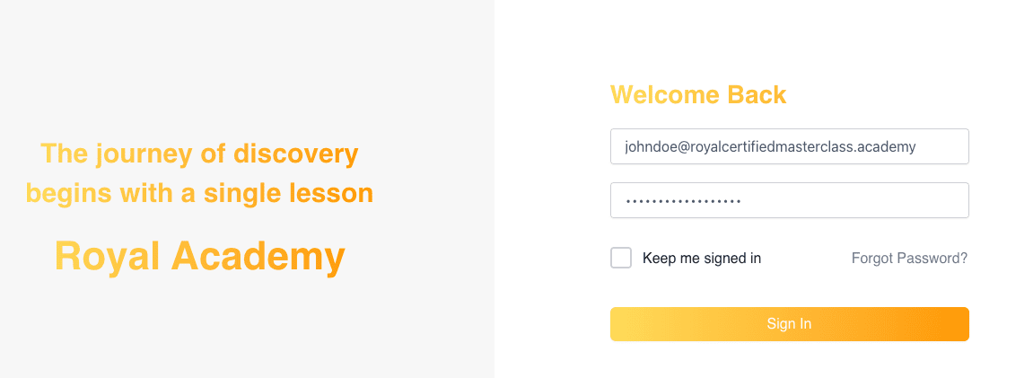 Signing In to Your Account